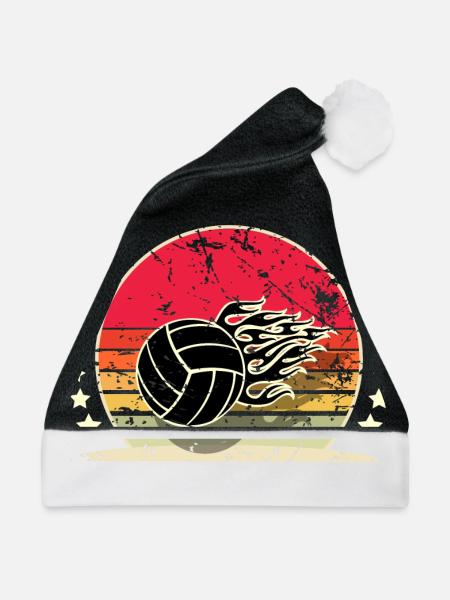 Volleyball - Weihnachtsmütze - Schwarz/Weiß