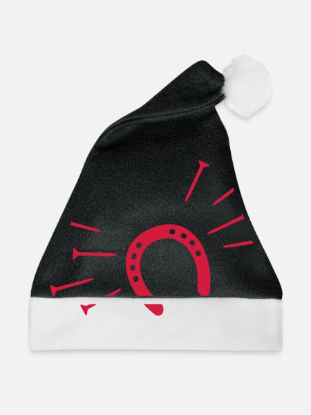 Hufeisen - Weihnachtsmütze - Schwarz/Weiß