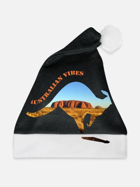 australien 3 - Weihnachtsmütze - Schwarz/Weiß