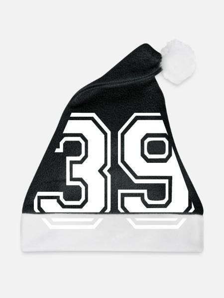 39 - Weihnachtsmütze - Schwarz/Weiß - Vorne