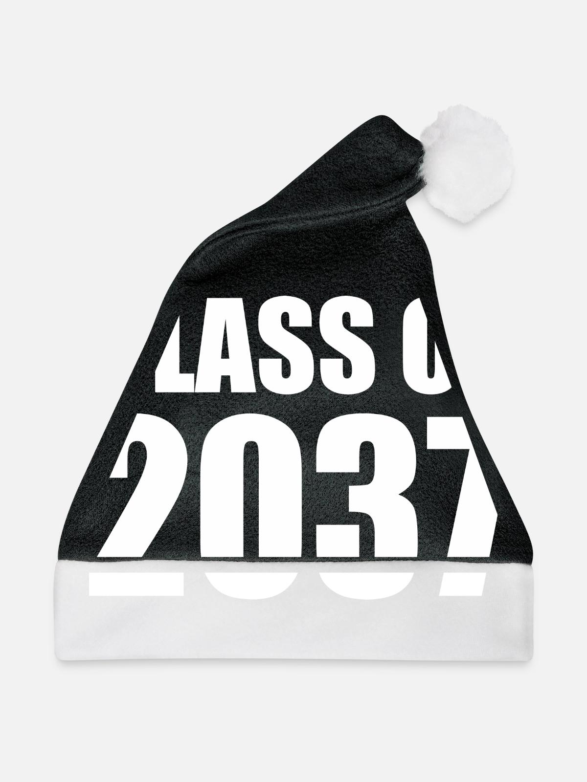 Class of 2037 - Weihnachtsmütze - Schwarz/Weiß - Vorne