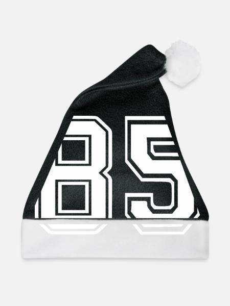 85 - Weihnachtsmütze - Schwarz/Weiß - Vorne