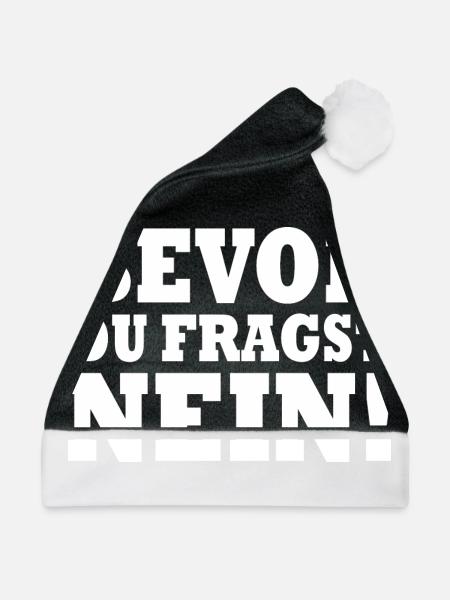 Bevor du fragst nein - Weihnachtsmütze - Schwarz/Weiß