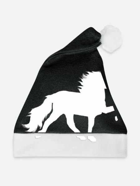 Tölter weiß - Weihnachtsmütze - Schwarz/Weiß - Vorne