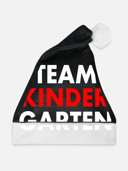 Team kindergarten - Weihnachtsmütze - Schwarz/Weiß