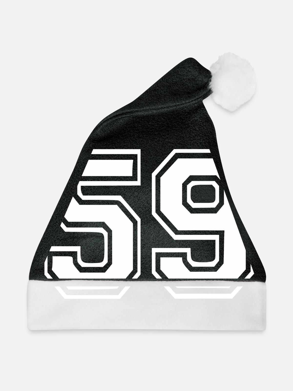 59 - Weihnachtsmütze - Schwarz/Weiß - Vorne