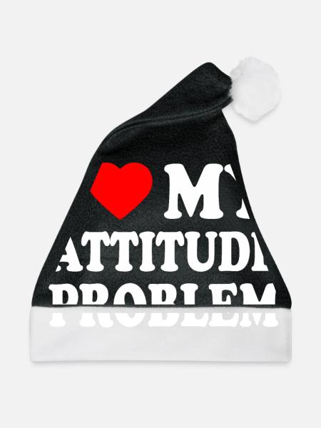 i love my attitude problem - Weihnachtsmütze - Schwarz/Weiß