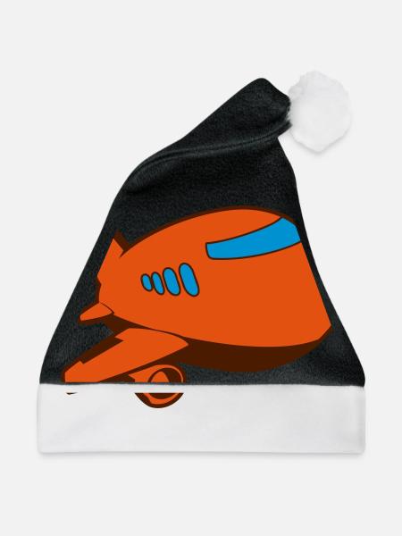 Flugzeug - Weihnachtsmütze - Schwarz/Weiß