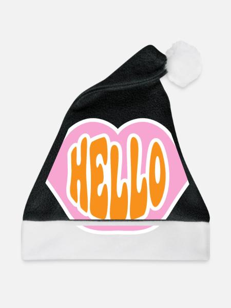 Hello Summer - Weihnachtsmütze - Schwarz/Weiß