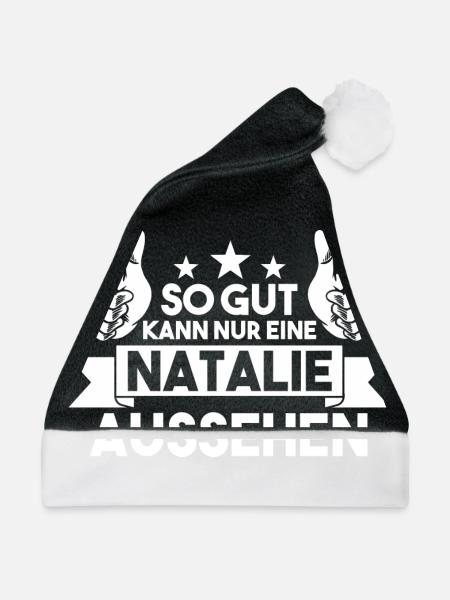 Natalie - Weihnachtsmütze - Schwarz/Weiß - Vorne
