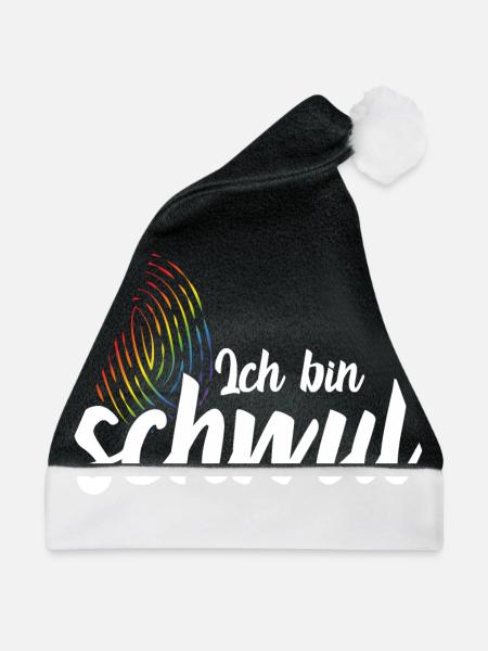 Ich bin schwul - Weihnachtsmütze - Schwarz/Weiß
