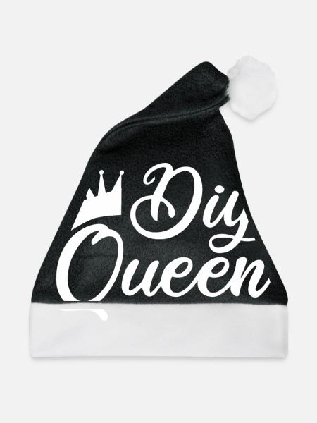 DIY Queen - Weihnachtsmütze - Schwarz/Weiß - Vorne