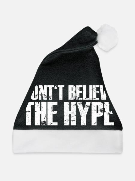 don't believe the *$%!*: white - Weihnachtsmütze - Schwarz/Weiß