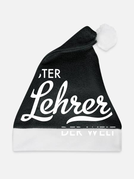 bester lehrer der welt - Weihnachtsmütze - Schwarz/Weiß