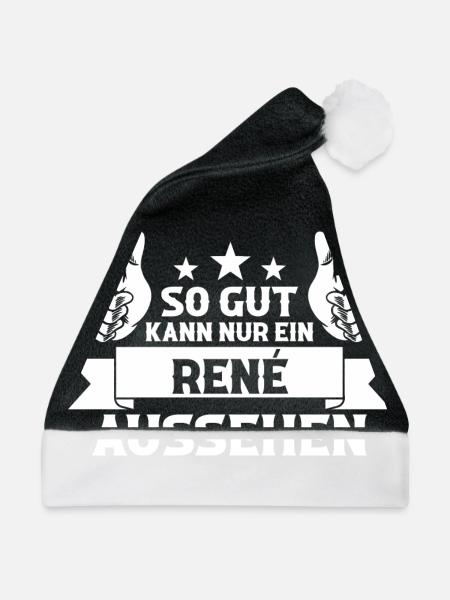 Rene - Weihnachtsmütze - Schwarz/Weiß