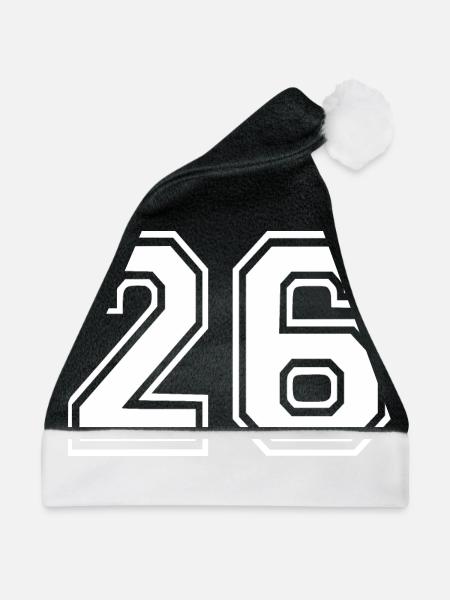 26 - Weihnachtsmütze - Schwarz/Weiß - Vorne