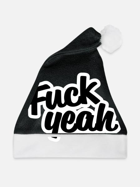 Fuck Yeah - Weihnachtsmütze - Schwarz/Weiß
