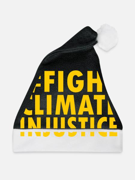 Fight climate injustice - Weihnachtsmütze - Schwarz/Weiß - Vorne