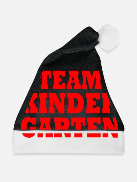 Team kindergarten - Weihnachtsmütze - Schwarz/Weiß
