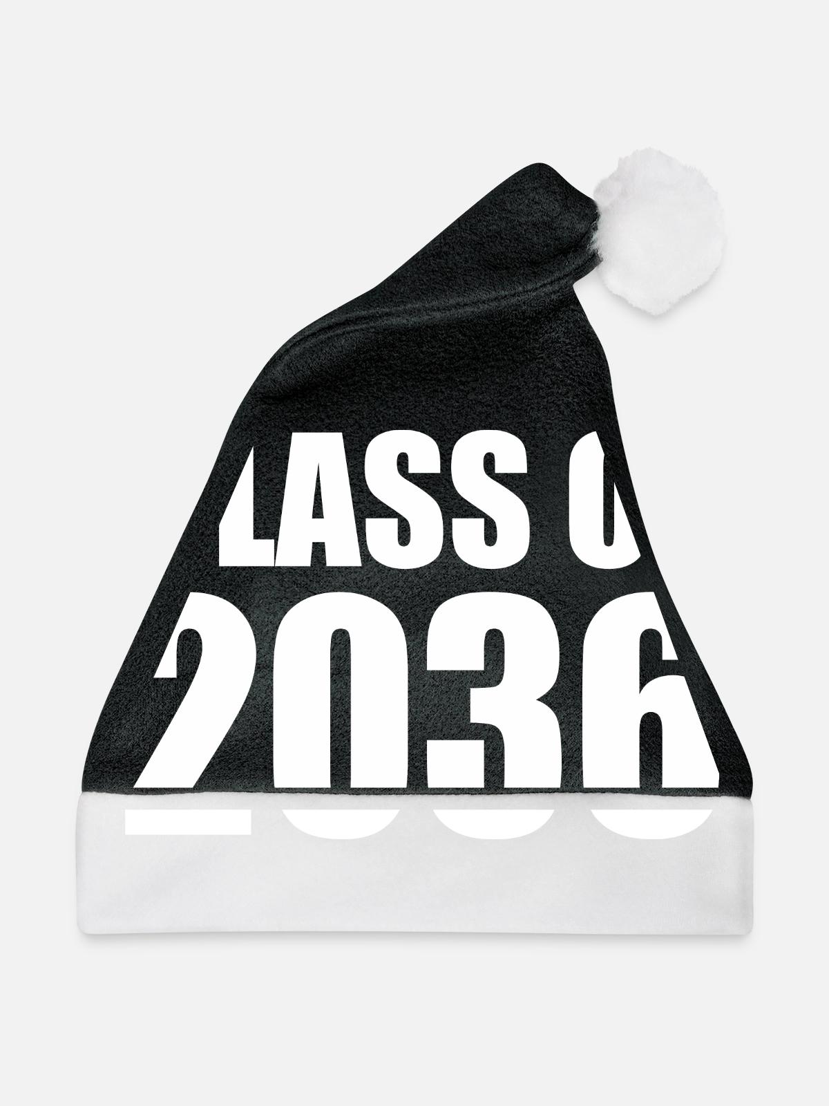 Class of 2036 - Weihnachtsmütze - Schwarz/Weiß - Vorne