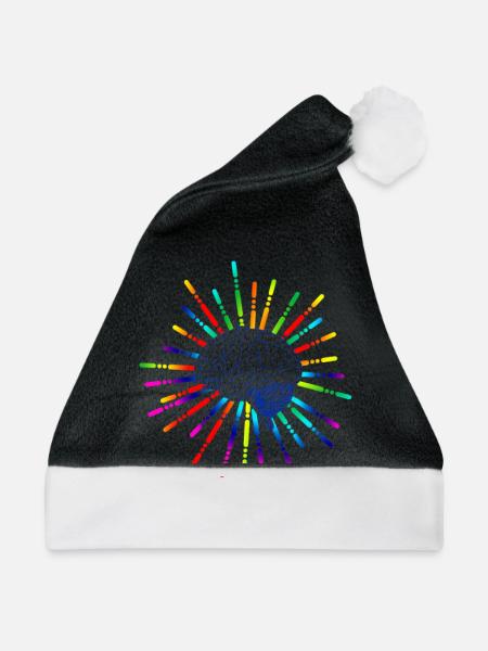 Gehirn Motiv - Weihnachtsmütze - Schwarz/Weiß
