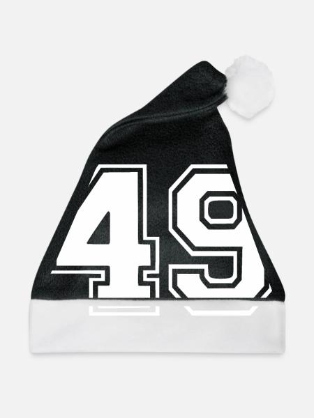 49 - Weihnachtsmütze - Schwarz/Weiß - Vorne