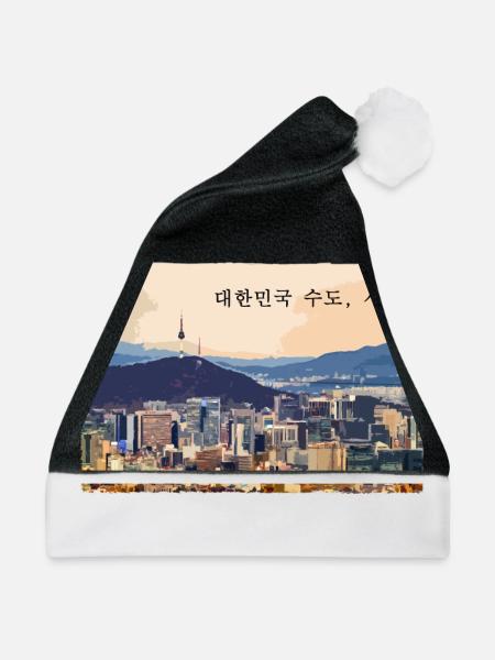 Seoul at Sunset - Weihnachtsmütze - Schwarz/Weiß