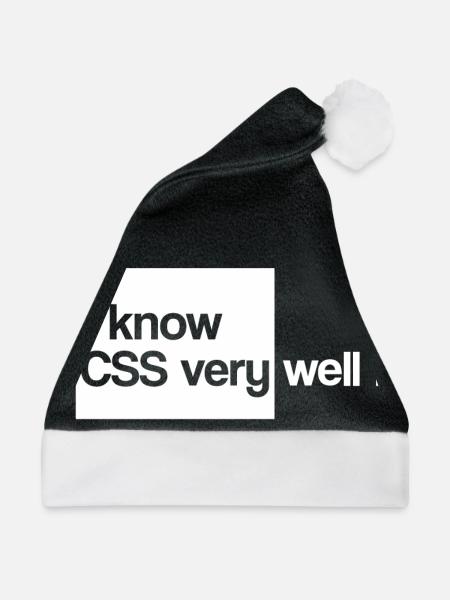 Ich weiß, css html sehr gut - Weihnachtsmütze - Schwarz/Weiß