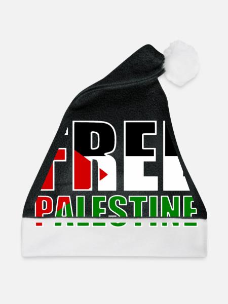 Free palestine - Weihnachtsmütze - Schwarz/Weiß