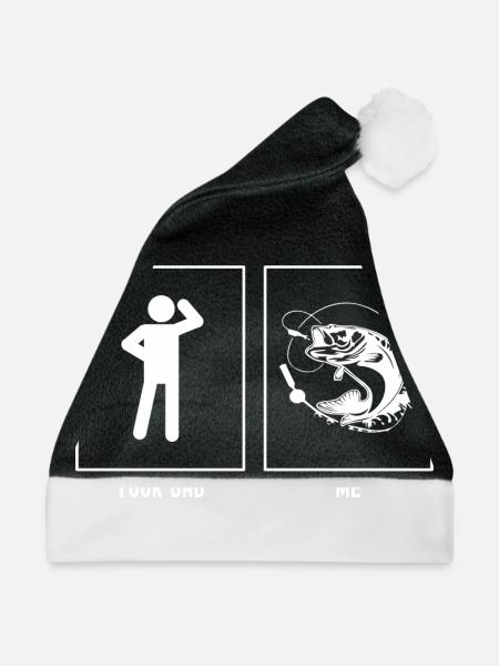 Dein Vater - Ich - Große Fische - Weihnachtsmütze - Schwarz/Weiß