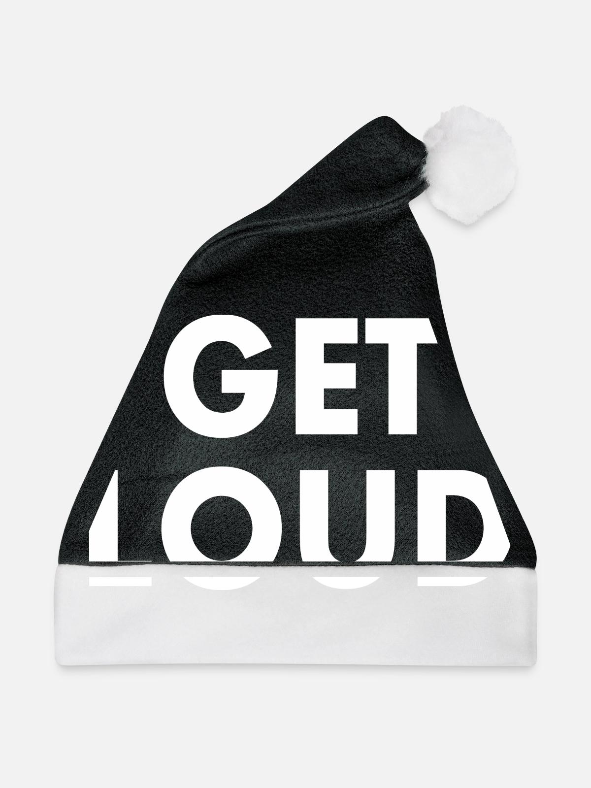Get loud - Weihnachtsmütze - Schwarz/Weiß - Vorne
