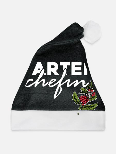 Garten Chefin - Weihnachtsmütze - Schwarz/Weiß
