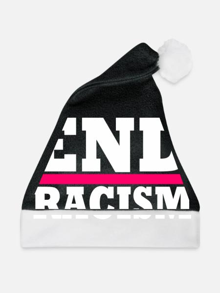 End Racism - Weihnachtsmütze - Schwarz/Weiß