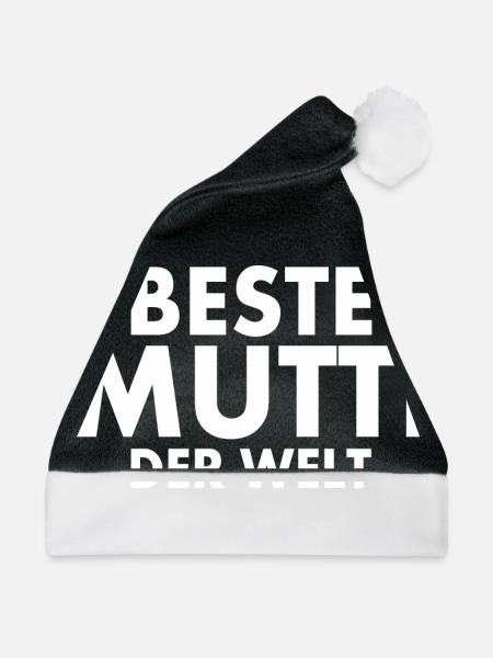 Beste mutti der welt - Weihnachtsmütze - Schwarz/Weiß