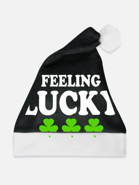 feeling lucky - Weihnachtsmütze - Schwarz/Weiß - Vorne