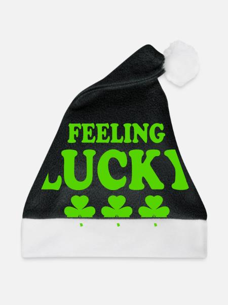 feeling lucky - Weihnachtsmütze - Schwarz/Weiß - Vorne