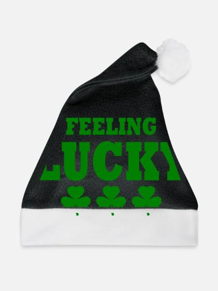 feeling lucky - Weihnachtsmütze - Schwarz/Weiß