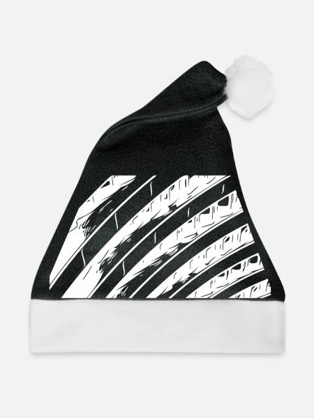 Vintage Stahl Träger Konstruktion - Weihnachtsmütze - Schwarz/Weiß - Vorne