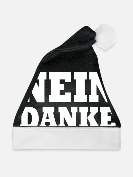 Nein danke - Weihnachtsmütze - Schwarz/Weiß