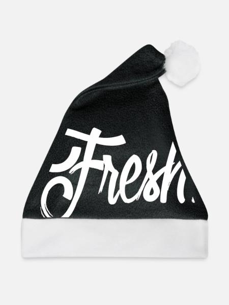 fresh white - Weihnachtsmütze - Schwarz/Weiß - Vorne