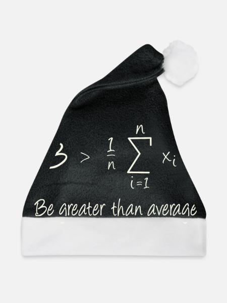 Be greater than average - Weihnachtsmütze - Schwarz/Weiß