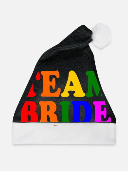 Team bride - Weihnachtsmütze - Schwarz/Weiß