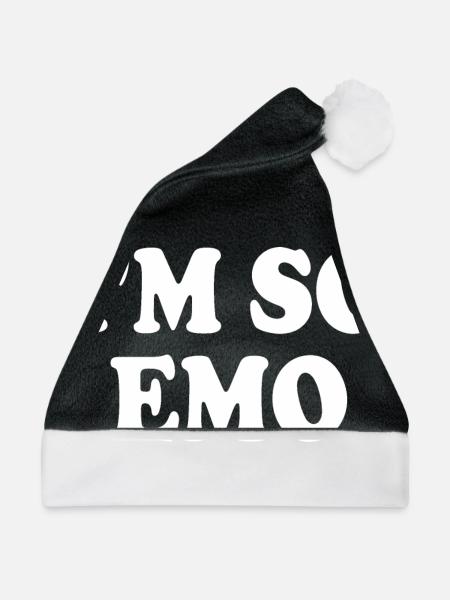 Im so emo - Weihnachtsmütze - Schwarz/Weiß - Vorne