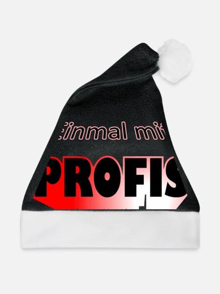 Einmal mit Pofis - Weihnachtsmütze - Schwarz/Weiß