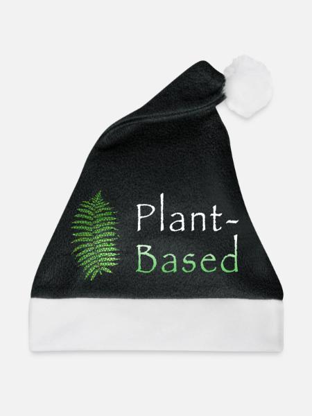 Plant-Based - Weihnachtsmütze - Schwarz/Weiß - Vorne