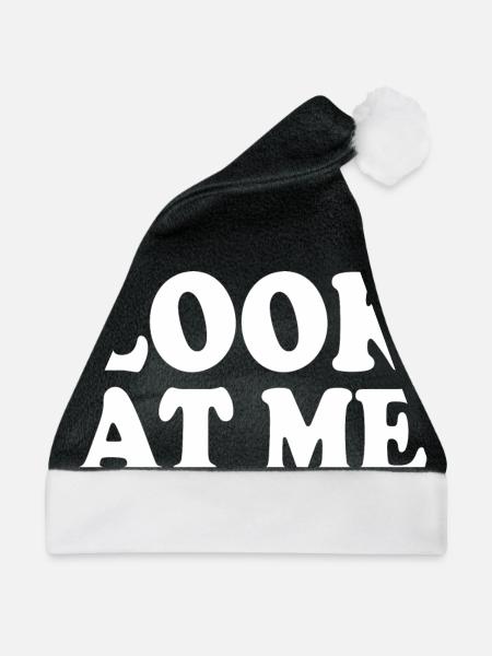 Look at me - Weihnachtsmütze - Schwarz/Weiß - Vorne