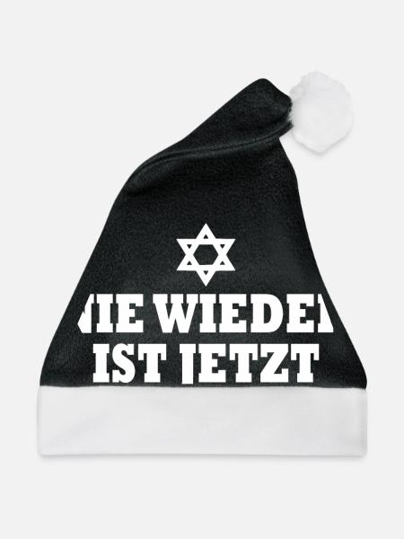 Nie wieder ist jetzt - Weihnachtsmütze - Schwarz/Weiß - Vorne