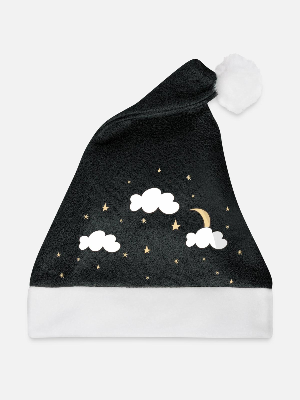 Night Sky - Weihnachtsmütze - Schwarz/Weiß - Vorne