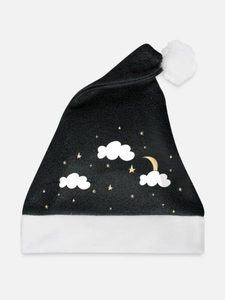Night Sky - Weihnachtsmütze - Schwarz/Weiß - Vorne