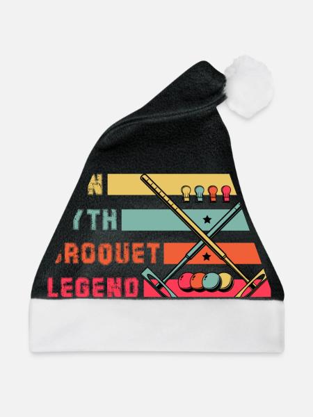 Man Myth Croquet Legend - Weihnachtsmütze - Schwarz/Weiß